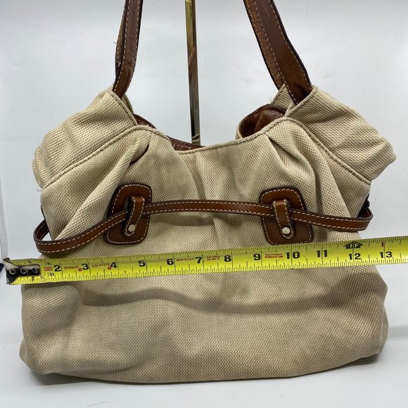 Michael Kors M Tan Brown Interwoven Shoulder Bag - Picture 3 of 11